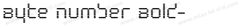 Byte Number Bold字体转换